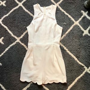 White Lush Romper with Cut-Out Back Detail